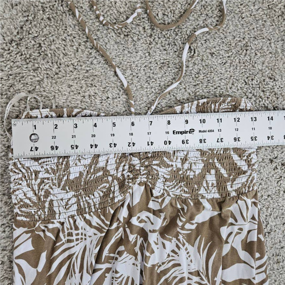 Tommy Bahama Maxi Dress Smocked Halter Hawaiian Floral Print Flowy Size SP - Picture 14 of 16
